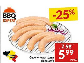 Intermarché Bbq Expert Gevogelteworsten Of -chipolata's aanbieding