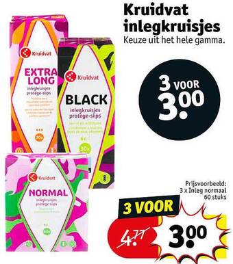 Kruidvat Kruidvat Inlegkruisjes aanbieding