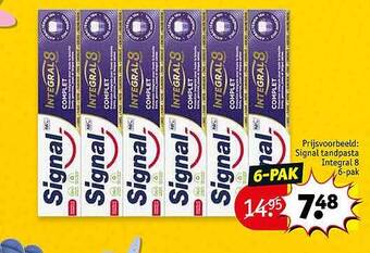 Kruidvat Signal Tandpasta Integral 8 6-pak aanbieding
