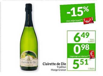 Intermarché Clairette De Die aanbieding