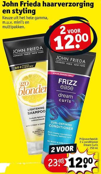 Kruidvat John Frieda Haarverzorging En Styling aanbieding