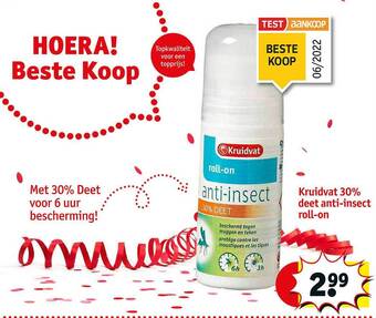 Kruidvat Kruidvat 30% Deet Anti-insect Roll-on aanbieding