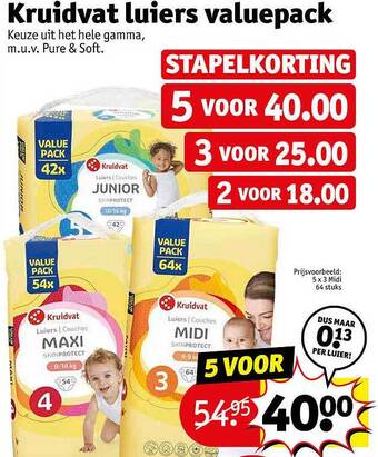 Kruidvat Kruidvat Luiers Valuepack aanbieding