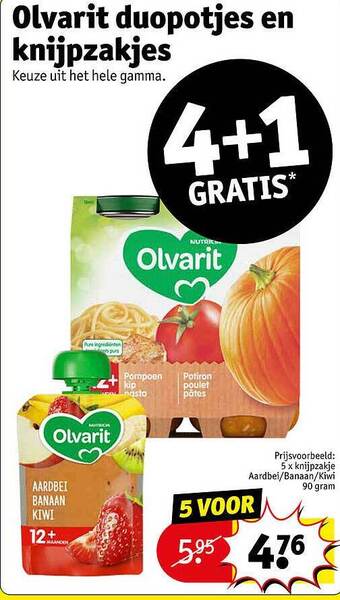 Kruidvat Olvarit Duopotjes En Knijpzakjes aanbieding