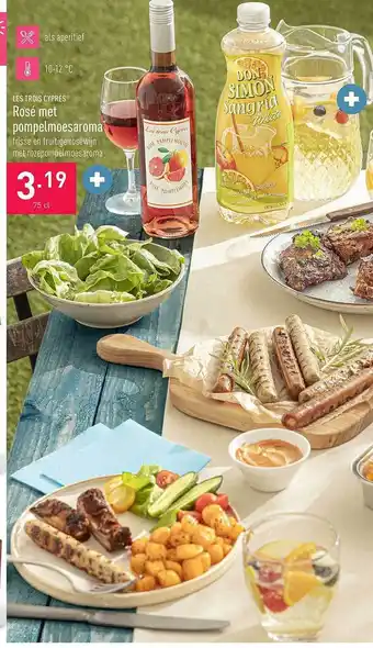 ALDI Les Trois Cyprès Rosé Met Pompelmoesaroma aanbieding