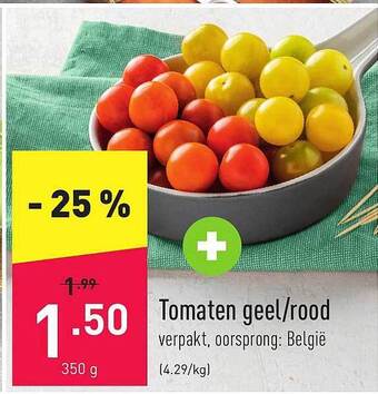 ALDI Tomaten Geel-rood aanbieding