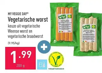 ALDI My Veggie Day Vegetarische Worst aanbieding