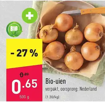 ALDI Bio-uien aanbieding