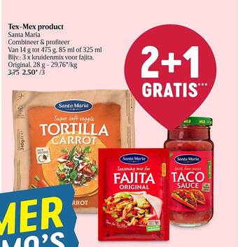 Delhaize Santa Maria Tex-mex Product aanbieding