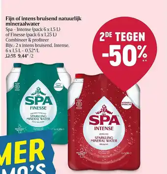 Spa Intense Of Finesse Fijn Of Intens Bruisend Natuurlijk Mineraalwater