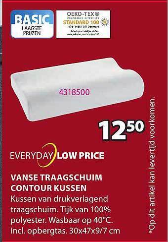 Jysk Vanse Traagschuim Contour Kussen aanbieding