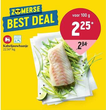 Delhaize Kabeljauwhaasje aanbieding