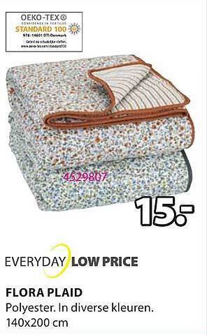 Jysk Flora Plaid aanbieding