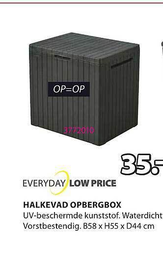 Jysk Halkevad Opbergbox aanbieding
