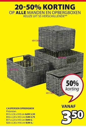 Jysk Caspersen Opbergbox aanbieding