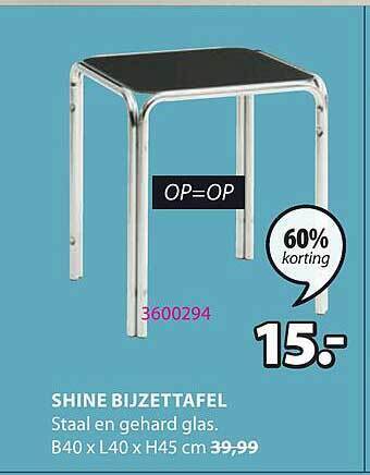 Jysk Shine Bijzettafel aanbieding