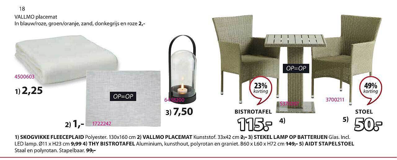 Skogvikke Fleeceplaid, Vallmo Placemat, Stekel Lamp Op Batterijen, Thy