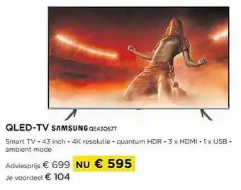 Molecule Qled-tv samsung qe43q67t aanbieding