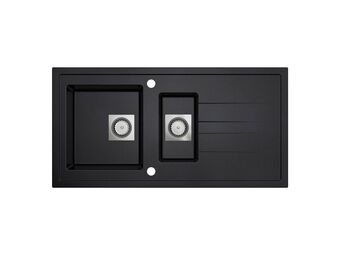 Hubo Van Marcke go Molto spoelbak 98x50 cm zwart aanbieding