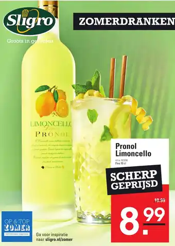 Sligro Pronol limoncello 70cl aanbieding