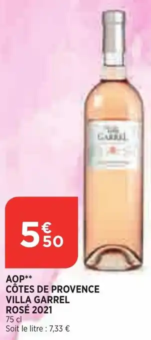 AOP Cotes De Provence Villa Garrel Rose 2021