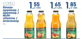 Prik en Tik Copeo sinaas- appelsap / appelsap / multi-vitamine - ananassap 1L aanbieding