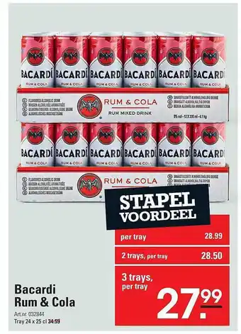 Sligro Bacardi Rum & Cola aanbieding