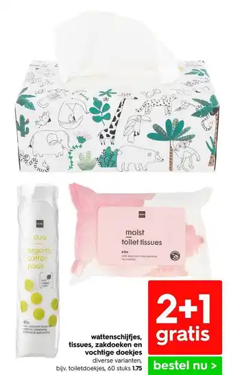 Wattenschijfjes, Tissues, Zakdoeken En Vochtige Doekjes