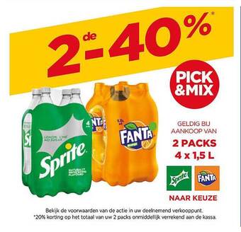 Prik en Tik Sprite, Fanta aanbieding