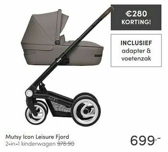 Baby & Tiener Mutsy icon leisure fjord 2-in-1 kinderwagen aanbieding