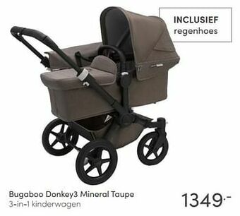 Baby & Tiener Bugaboo donkey3 mineral taupe 3-in-1 kinderwagen aanbieding
