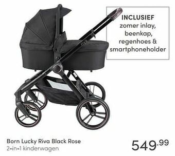Baby & Tiener Born lucky riva black rose 2-in-1 kinderwagen aanbieding