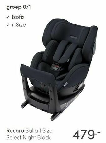 Baby & Tiener Recaro salia i size select night black aanbieding