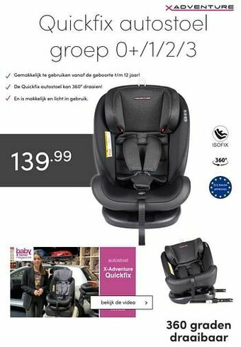 Baby & Tiener Quickfix autostoel aanbieding