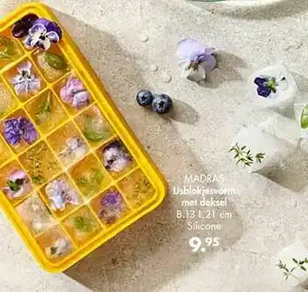 Madras ijsblokjesvorm met deksel