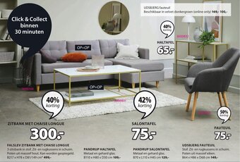 Jysk Zitbank Met Chaise Longue aanbieding
