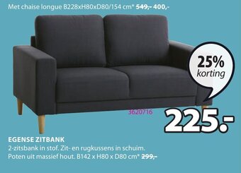 Jysk Egense Zitbank aanbieding