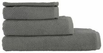 HEMA HEMA Handdoek Zware Kwaliteit Structuur Middengrijs (middengrijs) aanbieding