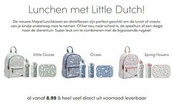 Baby & Tiener Little dutch de nieuwe mepal lunchboxen en drinkflessen aanbieding