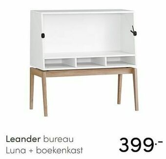 Baby & Tiener Leander bureau luna + boekenkast aanbieding