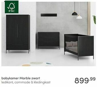 Babykamer marble zwart