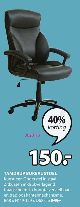 Jysk Tamdrup Bureaustoel aanbieding