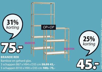 Jysk Brande Rek aanbieding