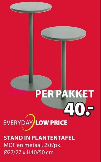 Jysk Stand in Plantentafel aanbieding