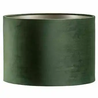Leen Bakker Kap Cilinder - groen - fluweel - 30x21 cm - Leen Bakker aanbieding