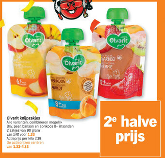 Albert Heijn Olvarit knijpzakjes aanbieding