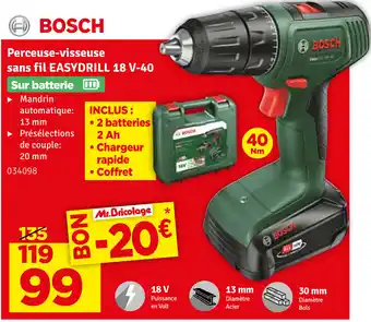 Bosch Perceuse-Visseuse Sans Fil Easydrill 18 V-40