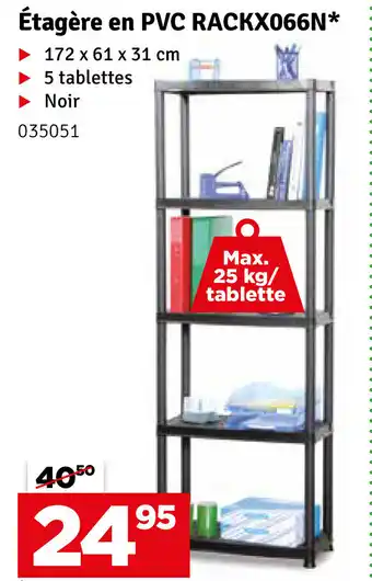 Etagere en PVC RACKX066N 172x61x31 cm