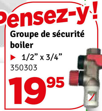 Mr Bricolage Groupe de Securite Boiler 1/2" x 3/4" aanbieding