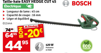 Mr Bricolage Bosch Taille-Haie Easy Hedge Cut 45 420W aanbieding